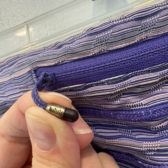 Lululemon Leggings Run Inspire Crop II Luxtreme Purple Stripe Yoga Women sz 6 - Picture 4 of 10